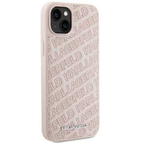 Etui Karl Lagerfeld Quilted K Pattern na iPhone 15 Plus / 14 Plus - różowe Karl Lagerfeld