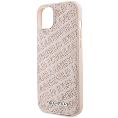 Etui Karl Lagerfeld Quilted K Pattern na iPhone 15 Plus / 14 Plus - różowe Karl Lagerfeld