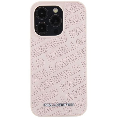 Etui Karl Lagerfeld Quilted K Pattern na iPhone 15 Pro Max - różowe Karl Lagerfeld