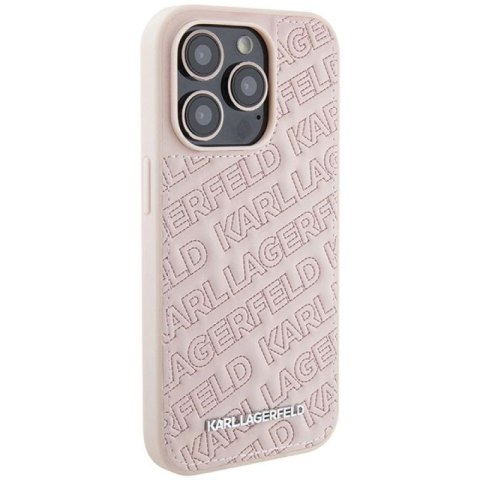 Etui Karl Lagerfeld Quilted K Pattern na iPhone 15 Pro Max - różowe Karl Lagerfeld