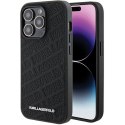Etui Karl Lagerfeld Quilted K Pattern na iPhone 15 Pro - czarne Karl Lagerfeld