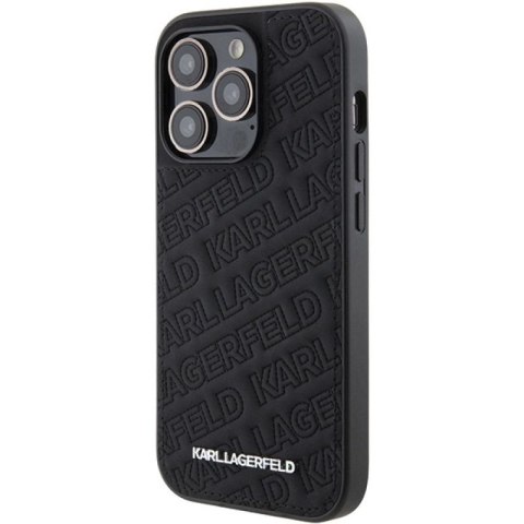 Etui Karl Lagerfeld Quilted K Pattern na iPhone 15 Pro - czarne Karl Lagerfeld