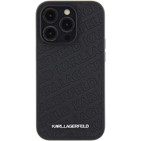 Etui Karl Lagerfeld Quilted K Pattern na iPhone 15 Pro - czarne Karl Lagerfeld