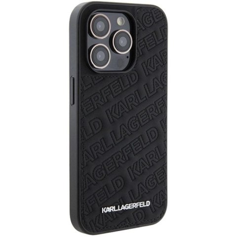 Etui Karl Lagerfeld Quilted K Pattern na iPhone 15 Pro - czarne Karl Lagerfeld