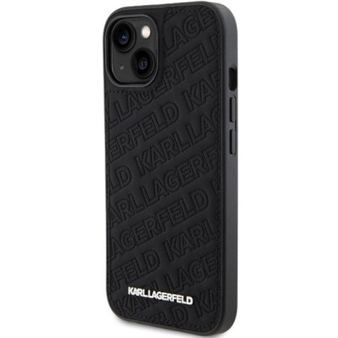 Etui Karl Lagerfeld Quilted K Pattern na iPhone 15 - czarne Karl Lagerfeld