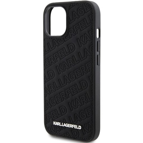 Etui Karl Lagerfeld Quilted K Pattern na iPhone 15 - czarne Karl Lagerfeld