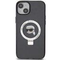 Etui Karl Lagerfeld Ring Stand Karl Head MagSafe na iPhone 15 Plus / 14 Plus - czarne Karl Lagerfeld