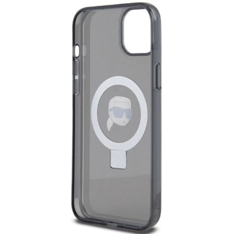 Etui Karl Lagerfeld Ring Stand Karl Head MagSafe na iPhone 15 Plus / 14 Plus - czarne Karl Lagerfeld