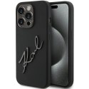 Etui Karl Lagerfeld Silicone Karl Script na iPhone 15 Pro - czarne Karl Lagerfeld