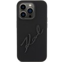 Etui Karl Lagerfeld Silicone Karl Script na iPhone 15 Pro - czarne Karl Lagerfeld