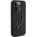 Etui Karl Lagerfeld Silicone Karl Script na iPhone 15 Pro - czarne Karl Lagerfeld