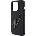 Etui Karl Lagerfeld Silicone Karl Script na iPhone 15 Pro - czarne Karl Lagerfeld
