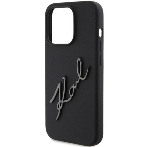 Etui Karl Lagerfeld Silicone Karl Script na iPhone 15 Pro - czarne Karl Lagerfeld