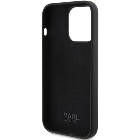 Etui Karl Lagerfeld Silicone Karl Script na iPhone 15 Pro - czarne Karl Lagerfeld
