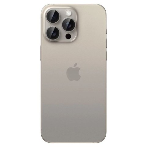 Osłona aparatu Spigen Optik.tR EZ Fit Camera Protector na iPhone 14 Pro / Pro Max / 15 Pro / Pro Max - tytan naturalny 2 szt. Spigen
