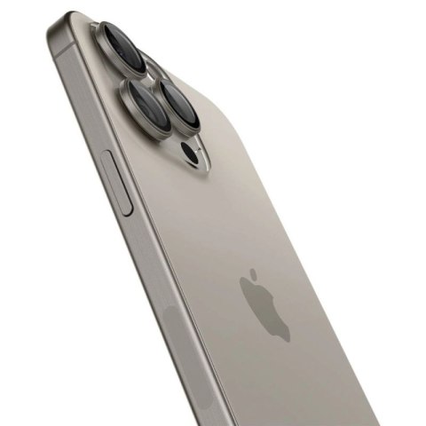 Osłona aparatu Spigen Optik.tR EZ Fit Camera Protector na iPhone 14 Pro / Pro Max / 15 Pro / Pro Max - tytan naturalny 2 szt. Spigen