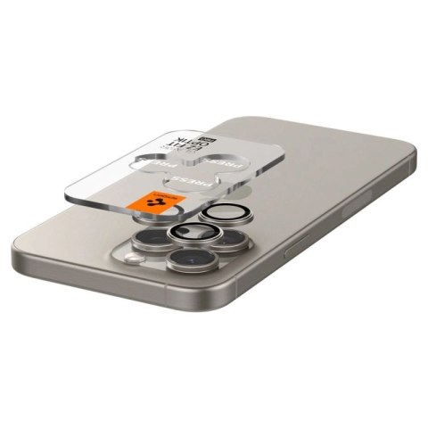Osłona aparatu Spigen Optik.tR EZ Fit Camera Protector na iPhone 14 Pro / Pro Max / 15 Pro / Pro Max - tytan naturalny 2 szt. Spigen