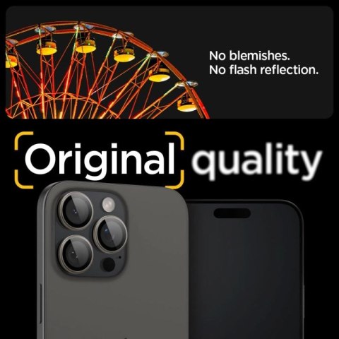 Osłona aparatu Spigen Optik.tR EZ Fit Camera Protector na iPhone 14 Pro / Pro Max / 15 Pro / Pro Max - tytan naturalny 2 szt. Spigen