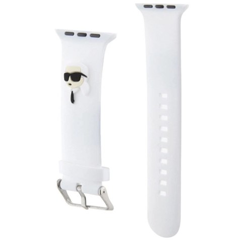 Pasek Karl Lagerfeld 3D Rubber Karl Head na Apple Watch 42/44/45/49mm - biały Karl Lagerfeld