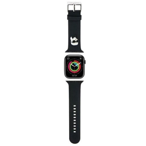 Pasek Karl Lagerfeld 3D Rubber Karl Head na Apple Watch 42/44/45/49mm - czarny Karl Lagerfeld