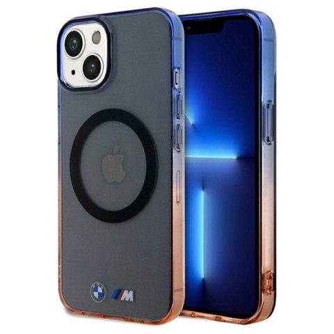 Etui BMW Gradient Bumper MagSafe na iPhone 15 Plus / 14 Plus - szare BMW