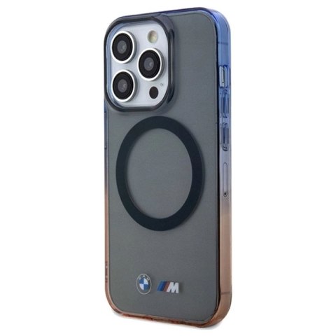 Etui BMW Gradient Bumper MagSafe na iPhone 15 Pro Max - szare BMW