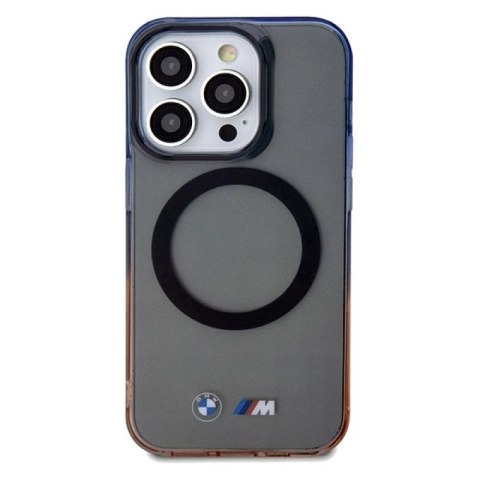 Etui BMW Gradient Bumper MagSafe na iPhone 15 Pro Max - szare BMW