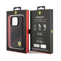 Etui Ferrari Perforated Waves Metal Logo na iPhone 15 Pro - czarne Ferrari