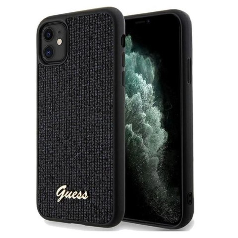 Etui Guess Disco Metal Script na iPhone 11 / Xr - czarne Guess