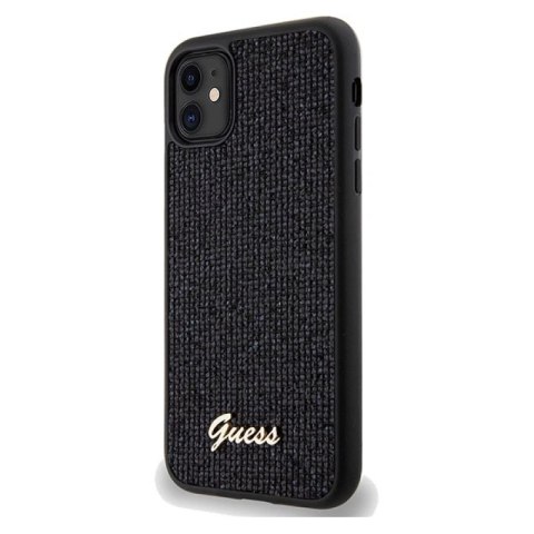 Etui Guess Disco Metal Script na iPhone 11 / Xr - czarne Guess