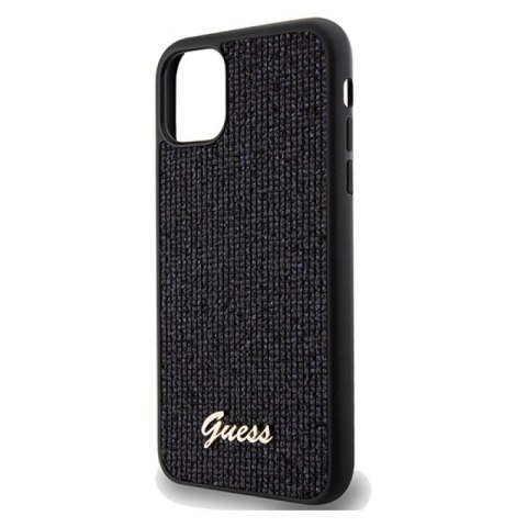 Etui Guess Disco Metal Script na iPhone 11 / Xr - czarne Guess