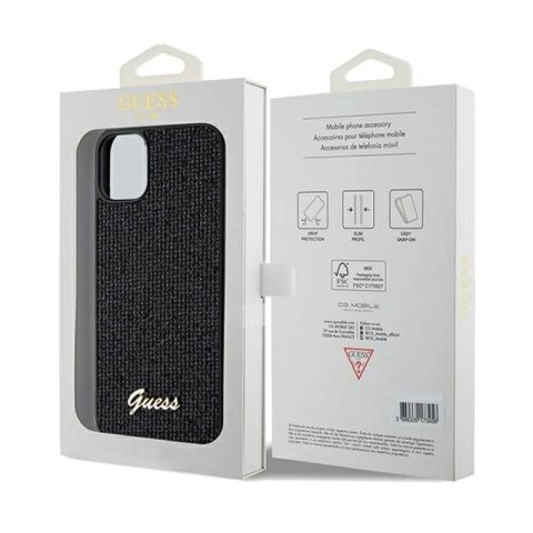 Etui Guess Disco Metal Script na iPhone 11 / Xr - czarne Guess