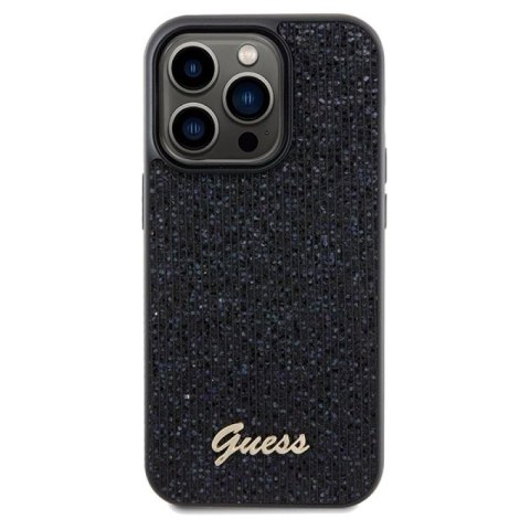 Etui Guess Disco Metal Script na iPhone 14 Pro Max - czarne Guess