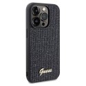Etui Guess Disco Metal Script na iPhone 14 Pro Max - czarne Guess