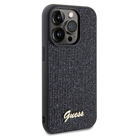 Etui Guess Disco Metal Script na iPhone 14 Pro Max - czarne Guess