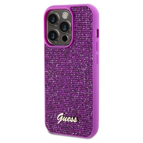 Etui Guess Disco Metal Script na iPhone 14 Pro Max - fuksjowe Guess