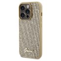 Etui Guess Disco Metal Script na iPhone 14 Pro Max - złote Guess