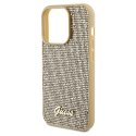 Etui Guess Disco Metal Script na iPhone 14 Pro Max - złote Guess