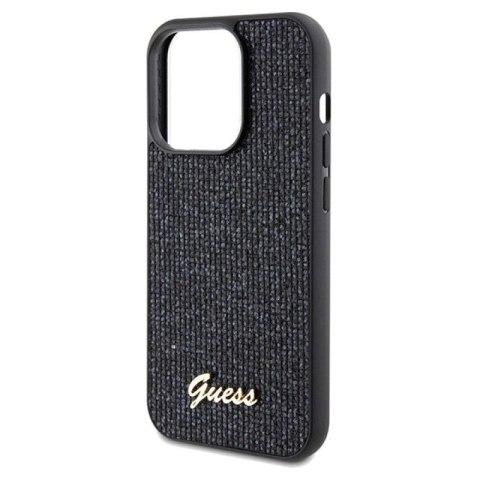 Etui Guess Disco Metal Script na iPhone 14 Pro - czarne Guess