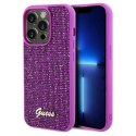 Etui Guess Disco Metal Script na iPhone 14 Pro - fuksjowe Guess
