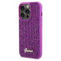 Etui Guess Disco Metal Script na iPhone 14 Pro - fuksjowe Guess