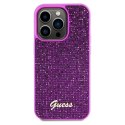 Etui Guess Disco Metal Script na iPhone 14 Pro - fuksjowe Guess