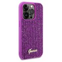 Etui Guess Disco Metal Script na iPhone 14 Pro - fuksjowe Guess