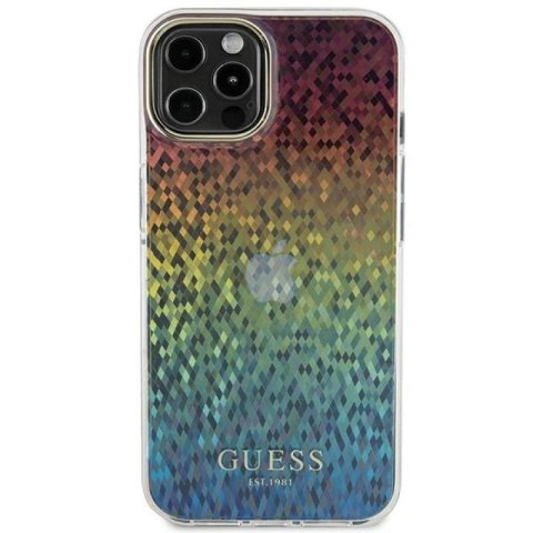 Etui Guess IML Faceted Mirror Disco Iridescent na iPhone 12/12 Pro - wielokolorowe Guess