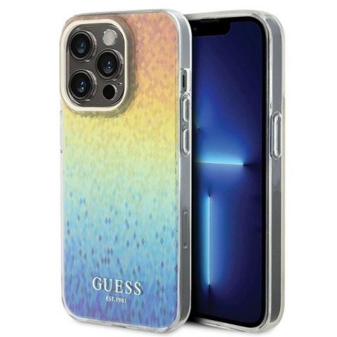 Etui Guess IML Faceted Mirror Disco Iridescent na iPhone 14 Pro - wielokolorowe Guess