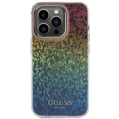 Etui Guess IML Faceted Mirror Disco Iridescent na iPhone 14 Pro - wielokolorowe Guess