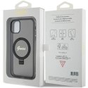 Etui Guess Ring Stand Script Glitter MagSafe na iPhone 11 / Xr - czarne Guess
