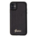 Etui Guess Sequin Script Metal na iPhone 11 / Xr - czarne Guess