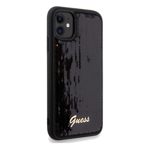 Etui Guess Sequin Script Metal na iPhone 11 / Xr - czarne Guess