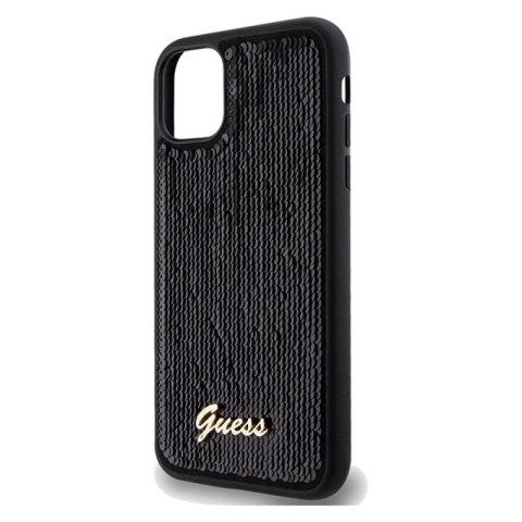 Etui Guess Sequin Script Metal na iPhone 11 / Xr - czarne Guess